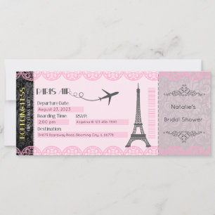Paris-Einladung, Paris Thema Einladung