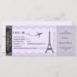 Paris-Einladung, Paris Thema Einladung