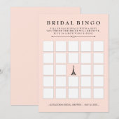 Paris Elegance Bridal Bingo Brautparty Game (Vorne/Hinten)