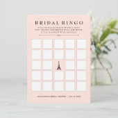 Paris Elegance Bridal Bingo Brautparty Game (Stehend Vorderseite)