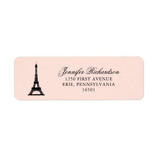 Paris Elegance Rosa mit Eiffelturm (Vorne)