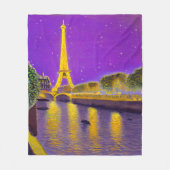 Paris entlang der Seine unter den Sternen Fleecedecke (Vorderseite)