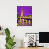 Paris entlang der Seine unter den Sternen Poster (Heimbüro)
