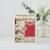Paris et Londres Vintage Poster 1890 Postkarte (Stehend Vorderseite)