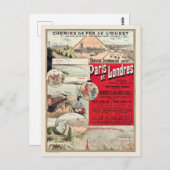 Paris et Londres Vintage Poster 1890 Postkarte (Vorne/Hinten)