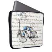 Paris-Fahrrad Forgetmenot Laptop-Hülse Laptopschutzhülle (Vorne Rechts)