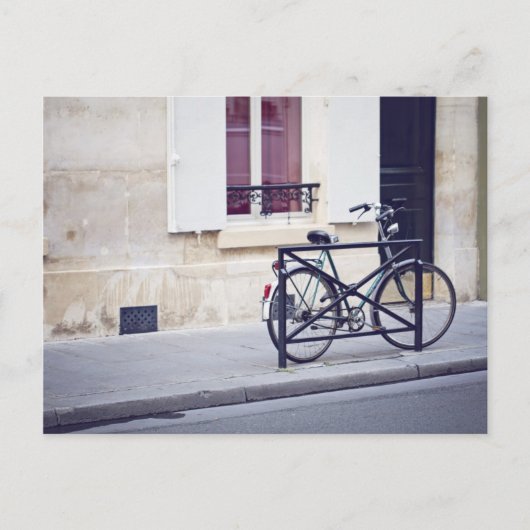 Paris Fahrrad Postkarte (Vorderseite)
