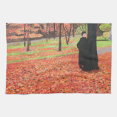 Paris Falling Blätter Diskotuch Geschirrtuch (Horizontal)