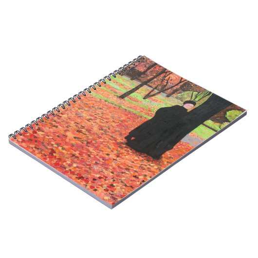 Paris Falling Blätter Notebook Notizblock (Linke Seite)