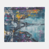Paris Fashion Night Fleecedecke (Vorderseite (Horizontal))