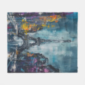 Paris Fashion Night Fleecedecke (Vorderseite (Horizontal))