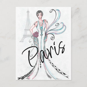 Paris Fashion Postkarte