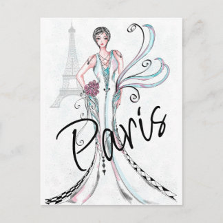 Paris Fashion Postkarte