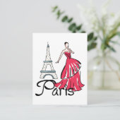 Paris Fashion Postkarte (Stehend Vorderseite)