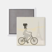 Paris Fashionista Magnet (Vorderseite/Rückseite)