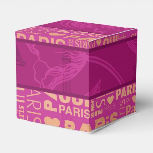 Paris Favor Box Geschenkschachtel (Rückseite)