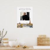 Paris-Feier-des-Lebens-Foto-Willkommensschild Poster (Küche)