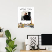 Paris-Feier-des-Lebens-Foto-Willkommensschild Poster (Heimbüro)