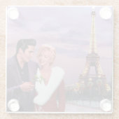 Paris-Feiertag Glasuntersetzer (Rückseite)