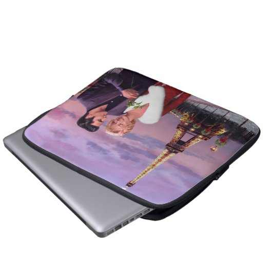 Paris-Feiertag Laptopschutzhülle (Vorne Knopf)