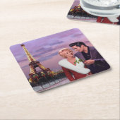 Paris-Feiertag Rechteckiger Pappuntersetzer (angewinkelt)