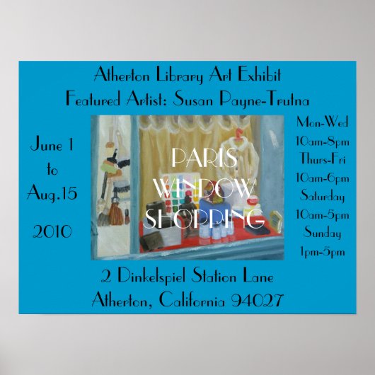PARIS-FENSTER POSTER (Vorne)