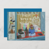 PARIS-FENSTER POSTKARTE (Vorne/Hinten)