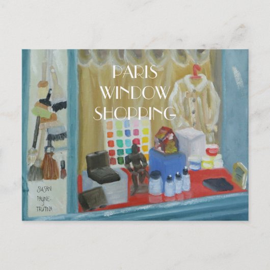 PARIS-FENSTER POSTKARTE (Vorderseite)