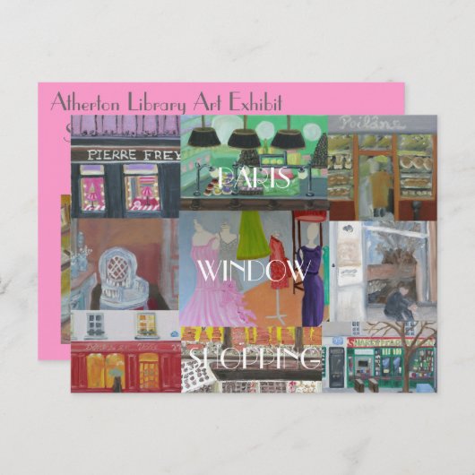 PARIS-FENSTER POSTKARTE (Vorne/Hinten)