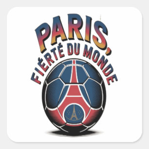 Paris fierte du Monde Quadratischer Aufkleber