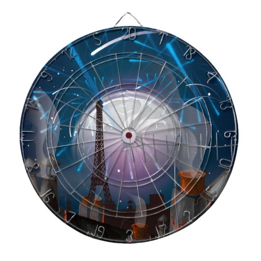 Paris Fireworks Dartscheibe (vorne)