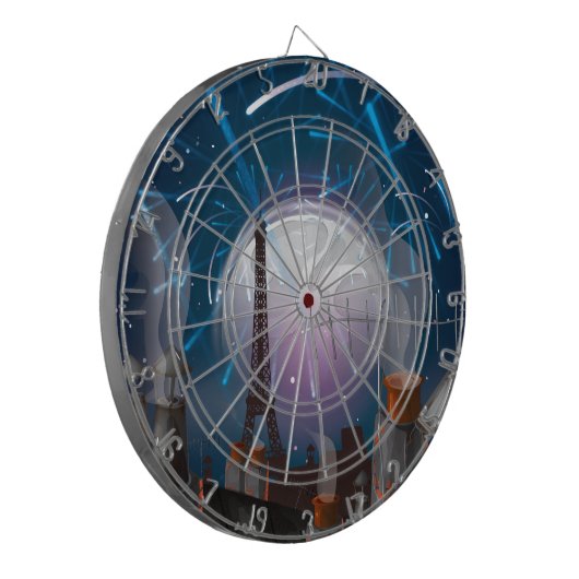 Paris Fireworks Dartscheibe (Vorderseite Links)