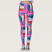 Paris Flag Eiffel Tower Leggings Paris Frankreich (Vorderseite)