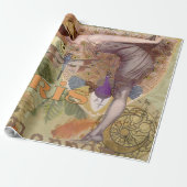 Paris Flapper Art Deco Vintag Geschenkpapier (Ungerollt)