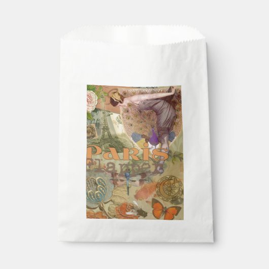 Paris Flapper Art Deco Vintag Geschenktütchen (Vorderseite)