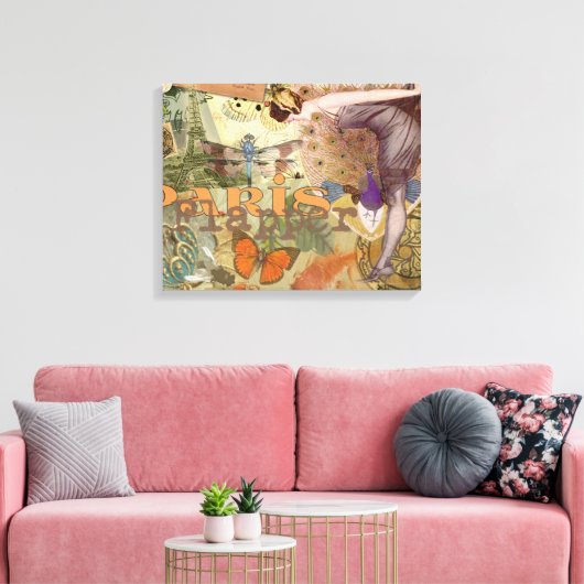 Paris Flapper Art Deco Vintag Leinwanddruck (Insitu (Wohnzimmer))