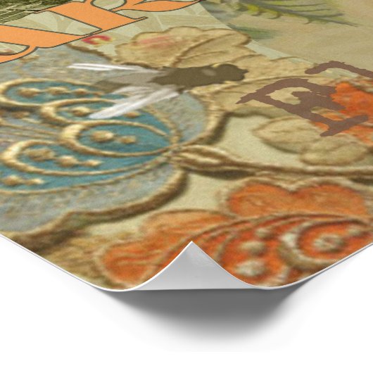 Paris Flapper Art Deco Vintag Poster (Ecke)