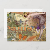 Paris Flapper Art Deco Vintag Postkarte (Vorne/Hinten)