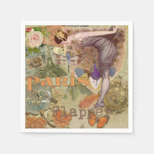Paris Flapper Art Deco Vintag Serviette