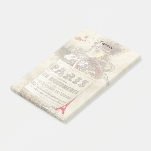 Paris Flasche 2 Post-it Klebezettel (angewinkelt)