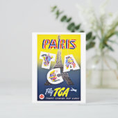 Paris Fliegen mit Kanada Airlines Postkarte (Stehend Vorderseite)