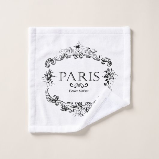 Paris Flower Badhandtuch Set (Waschlappen)