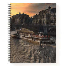 Paris Flusstor Kunst Stadtansicht Sonnenuntergang 