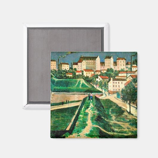 Paris Fortification by C.R.W. Nevinson, 1913 Magnet (Vorderseite/Rückseite)