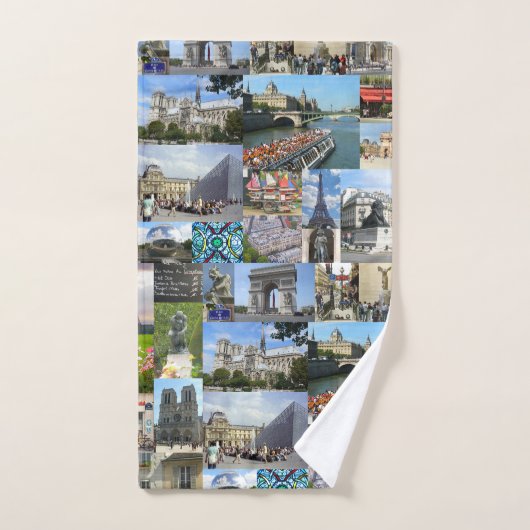 Paris-Foto-Collage Badhandtuch Set (Handtuch)