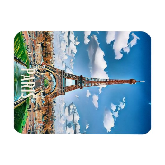 Paris Foto Vintage Magnet (Horizontal)