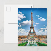 Paris Foto Vintage Postkarte (Vorne/Hinten)