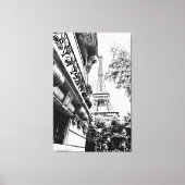 Paris Fotografy Decor in Schwarz und Weiß Leinwanddruck (Vorderseite)