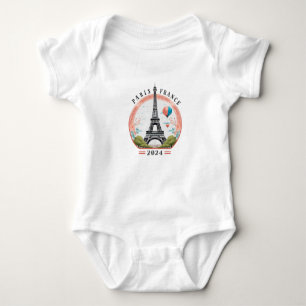 Paris France 2024 Baby Bodysuit, Paris Frankreich  Baby Strampler