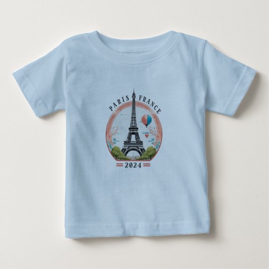 Paris France 2024 Baby T - Shirt, Paris Frankreich Baby T-shirt (Vorderseite)